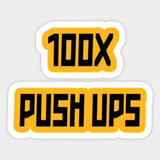 100X Push Ups Sticker